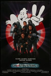 8w320 GHOSTBUSTERS 2 1sh 1989 Bill Murray, Dan Aykroyd, Harold Ramis, Ernie Hudson, ghost logo!