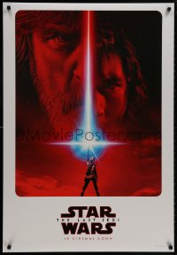 8w505 LAST JEDI int'l teaser DS 1sh 2017 Star Wars, Mark Hamill, Driver & Ridley!