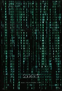 8w570 MATRIX RELOADED holofoil teaser 1sh 2003 Keanu Reeves, free your mind in 2003!