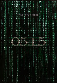 8w571 MATRIX RELOADED holofoil teaser 1sh 2003 Keanu Reeves, free your mind on 05.15!