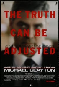 8w587 MICHAEL CLAYTON advance 1sh 2007 George Clooney, the truth can be adjusted!