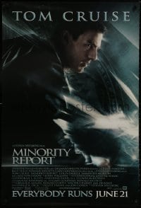 8w592 MINORITY REPORT style B advance 1sh 2002 Steven Spielberg, Tom Cruise, Colin Farrell