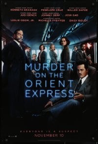 8w621 MURDER ON THE ORIENT EXPRESS style B teaser DS 1sh 2017 Branagh, huge cast, Agatha Christie!