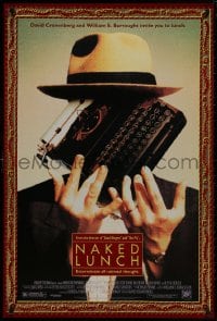 8w624 NAKED LUNCH DS 1sh 1991 David Cronenberg, Peter Weller, William S. Burroughs!