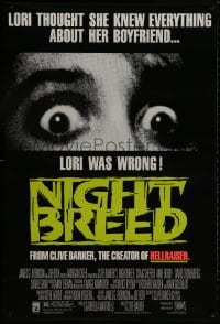 8w642 NIGHTBREED 1sh 1990 Clive Barker, David Cronenberg, Craig Sheffer, Anne Bobby!