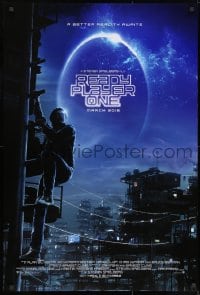 8w725 READY PLAYER ONE advance DS 1sh 2018 Tye Sheridan climbing, directed by Steven Spielberg!