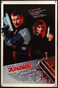 8w762 RUNAWAY int'l 1sh 1984 Tom Selleck & Cynthia Rhodes battle against killer machines!