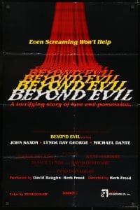 8z084 BEYOND EVIL 1sh 1980 even screaming won't help, a terrifying story of love & possession!