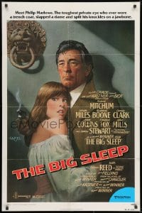 8z088 BIG SLEEP 1sh 1978 art of Robert Mitchum & sexy Candy Clark by Richard Amsel!