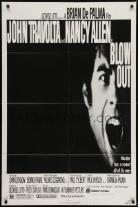 8z107 BLOW OUT 1sh 1981 John Travolta, Brian De Palma, murder has a sound all of its own!