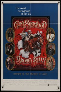 8z128 BRONCO BILLY advance 1sh 1980 Clint Eastwood directs & stars, Huyssen & Gerard Huerta art!