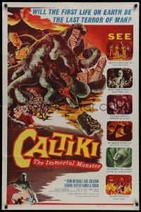 8z144 CALTIKI THE IMMORTAL MONSTER 1sh 1960 the first life on Earth will be man's last terror!