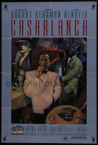 8z152 CASABLANCA 1sh R1992 Humphrey Bogart, Ingrid Bergman, Michael Curtiz classic, Kelley art!