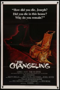 8z158 CHANGELING 1sh 1980 George C. Scott, Trish Van Devere, creepy old wheelchair artwork!