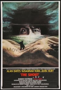 8z787 SHOUT English 1sh 1978 Alan Bates, Susannah York, cool sexy artwork!