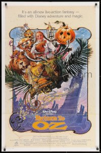 8z731 RETURN TO OZ 1sh 1985 Walt Disney, cool Drew Struzan art of very young Fairuza Balk!