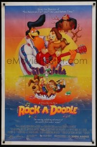 8z741 ROCK-A-DOODLE DS 1sh 1992 Don Bluth's cartoon adventure of the world's first rockin' rooster!