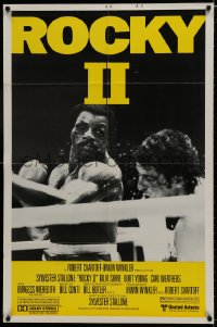 8z744 ROCKY II 1sh 1979 different action image of Sylvester Stallone & Weathers fighting in ring!