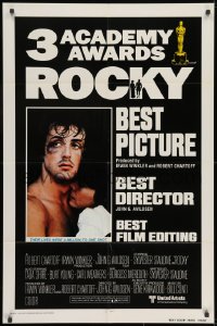 8z743 ROCKY awards int'l 1sh 1976 boxer Sylvester Stallone, John G. Avildsen boxing classic!