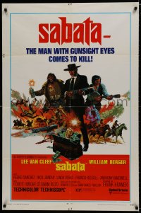 8z752 SABATA 1sh 1970 Lee Van Cleef, the man with gunsight eyes comes to kill, Thurston art!