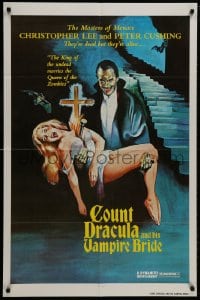 8z755 SATANIC RITES OF DRACULA 1sh 1978 great artwork of Count Dracula & his Vampire Bride!