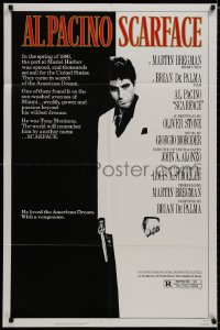 8z759 SCARFACE 1sh 1983 Al Pacino as Tony Montana, Brian De Palma, Oliver Stone!