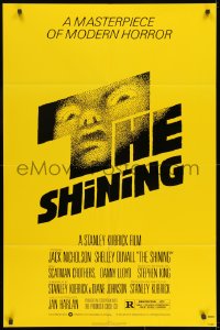 8z783 SHINING NSS style 1sh 1980 Stephen King & Stanley Kubrick, iconic art by Saul Bass!