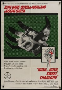 9c424 HUSH...HUSH, SWEET CHARLOTTE Aust 1sh 1965 Bette Davis, Olivia De Havilland, Robert Aldrich!