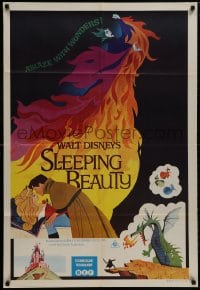 9c485 SLEEPING BEAUTY Aust 1sh R1970s Walt Disney cartoon classic, used in New Zealand!