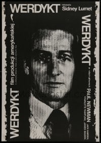 9f760 VERDICT Polish 26x38 1985 lawyer Paul Newman, written by David Mamet, cool Erol art!