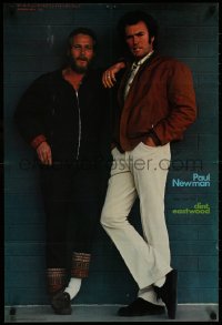 9g442 PAUL NEWMAN/CLINT EASTWOOD 22x32 Japanese commercial poster 1972 completely different!