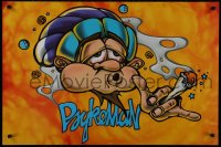 9g445 PSYKOMAN hang loose style 25x37 Dutch commercial poster 2001 cool marijuana drugs artwork!