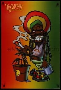 9g447 PSYKOMAN rastaman style 25x37 Dutch commercial poster 2001 cool marijuana drugs artwork!