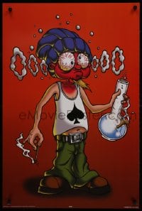 9g448 PSYKOMAN smoke style 24x36 German commercial poster 2001 cool marijuana drugs artwork!