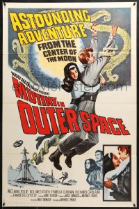 9g812 MUTINY IN OUTER SPACE 1sh 1964 wacky sci-fi, astounding adventure from the moon's center!