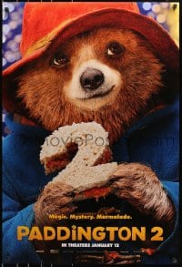 9g821 PADDINGTON 2 teaser DS 1sh 2018 Brendan Gleeson, Sally Hawkins, Grant, cute classic bear!