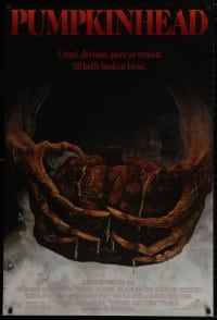 9g840 PUMPKINHEAD 1sh 1988 directed by Stan Winston, Lance Henriksen, creepy horror image, DEG!