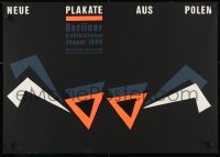 9g193 NEUE PLAKATE AUS POLEN signed 23x32 East German silkscreen art exhibition 1989 by Hubert Riedel!