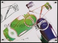 9g355 PERRIER 18x24 French advertising poster 1980s fantastic artwork by Andy Warhol!