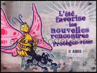 9g293 PROTEGEZ-VOUS AIDES 24x32 French special poster 1990s HIV/AIDS, butterfly and ant!