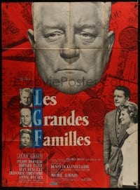 9j920 POSSESSORS style B French 1p 1958 Les Grandes Familles, art of Jean Gabin by Rene Ferracci!