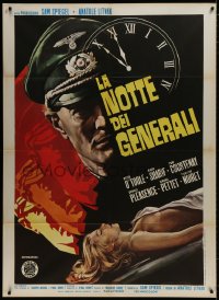 9j406 NIGHT OF THE GENERALS Italian 1p R1970s different art of Nazi Peter O'Toole over naked woman!