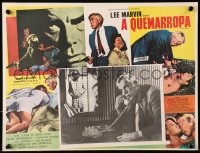 9j696 POINT BLANK Mexican LC R1970s close up of Lee Marvin with phone, John Boorman film noir!