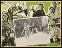 9j697 PORT SINISTER Mexican LC 1953 James Warren & scared Lynne Roberts in foggy room!