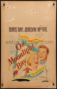 9j185 ON MOONLIGHT BAY WC 1951 great image of singing Doris Day & Gordon MacRae on sailboat!