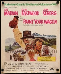 9j188 PAINT YOUR WAGON WC 1969 Ron Lesser art of Clint Eastwood, Lee Marvin & pretty Jean Seberg!