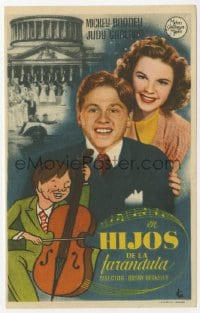 9m089 BABES IN ARMS Spanish herald 1939 Mickey Rooney, Judy Garland, Busby Berkeley, different!