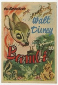 9m091 BAMBI Spanish herald 1950 Disney cartoon classic, different art with Thumper & Flower!