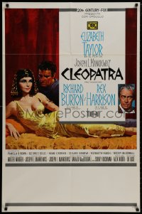 9p169 CLEOPATRA int'l Spanish language 1sh 1963 Taylor, Burton, Harrison, Howard Terpning artwork!