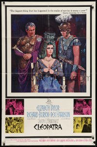 9p170 CLEOPATRA reviews 1sh 1963 Elizabeth Taylor, Burton, Harrison, Howard Terpning art!